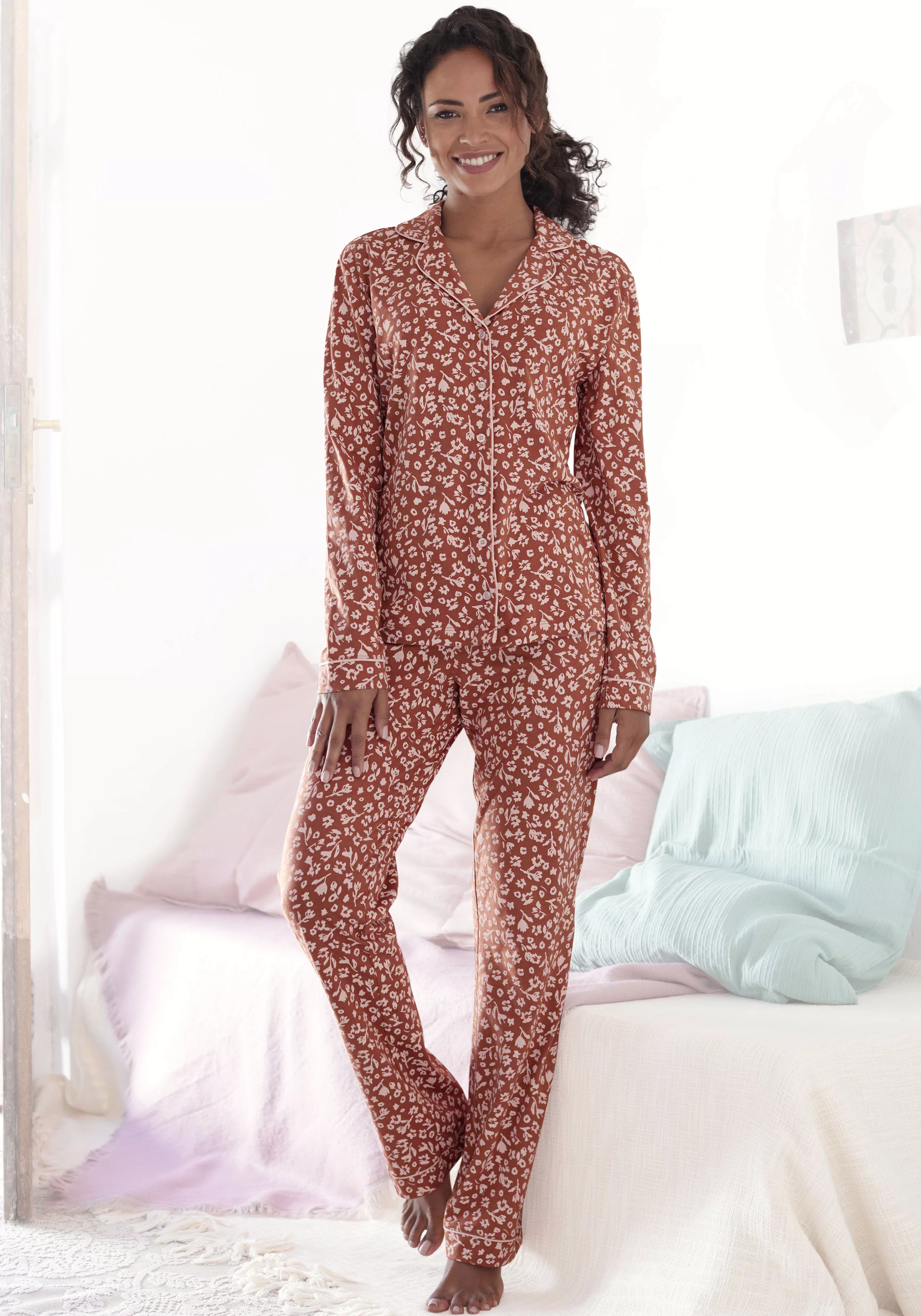 Vivance Dreams Pyjama, (2 tlg.), im klassischen Schnitt günstig online kaufen