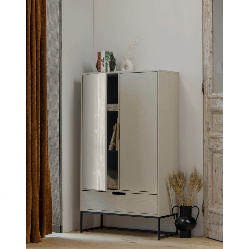 WOOOD Mehrzweckschrank "Silas", zwei Türen, mit Schublade, H 149 cm x B 85 günstig online kaufen