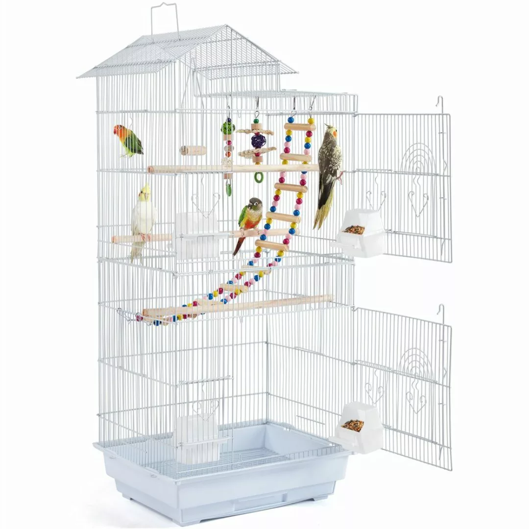 Yaheetech Vogelkäfig, Vogelvoliere mit Vogelspielzeuge Käfigspielzeug günstig online kaufen