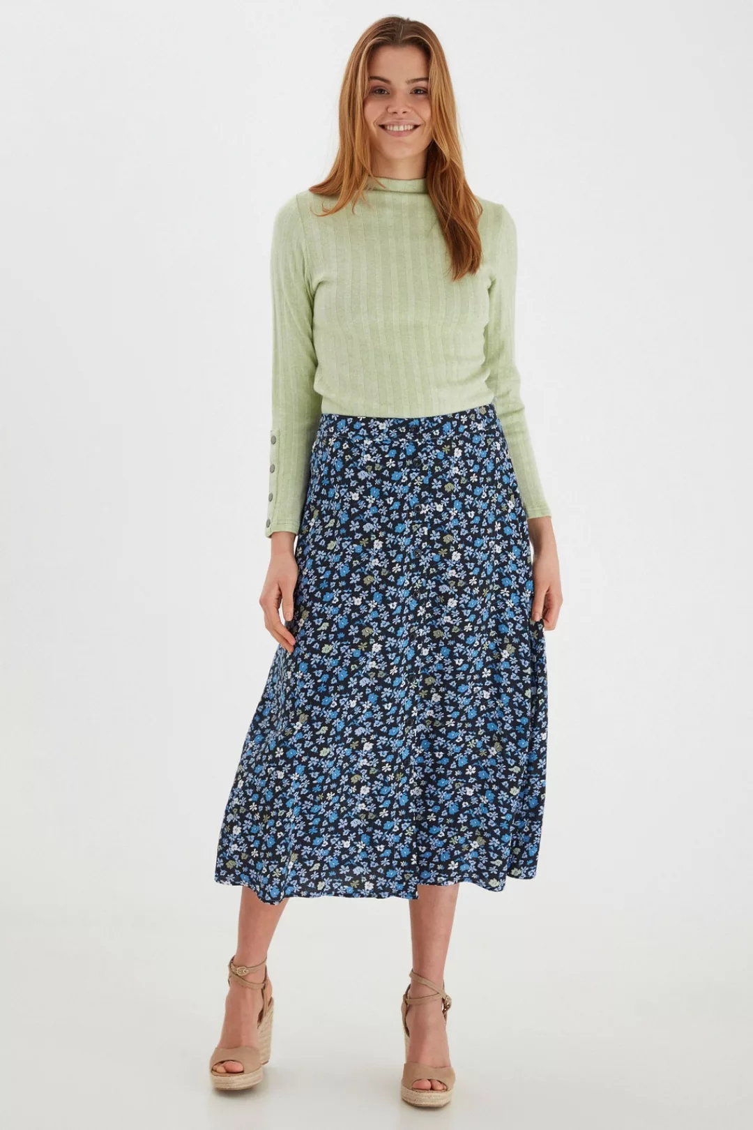 b.young A-Linien-Rock BYMMJOELLA MIDI SKIRT - 20809720 Midirock mit Print günstig online kaufen