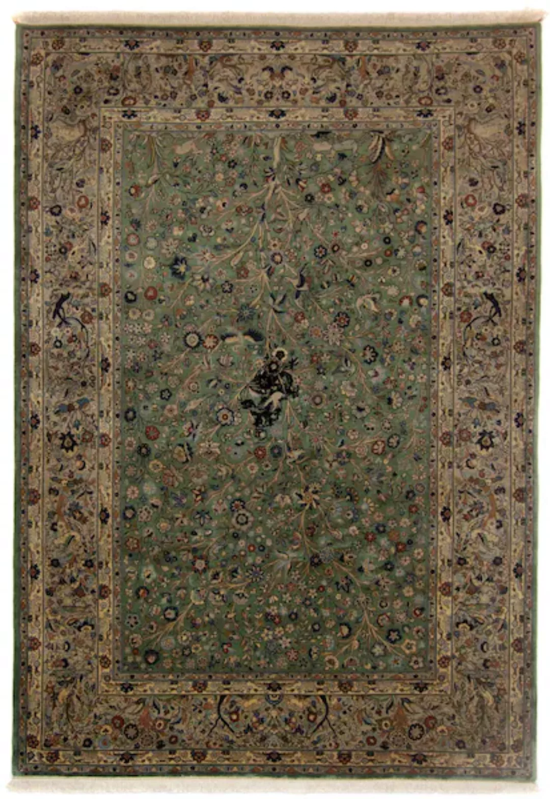 morgenland Wollteppich »Keshan Durchgemustert Verde 340 x 250 cm«, rechteck günstig online kaufen