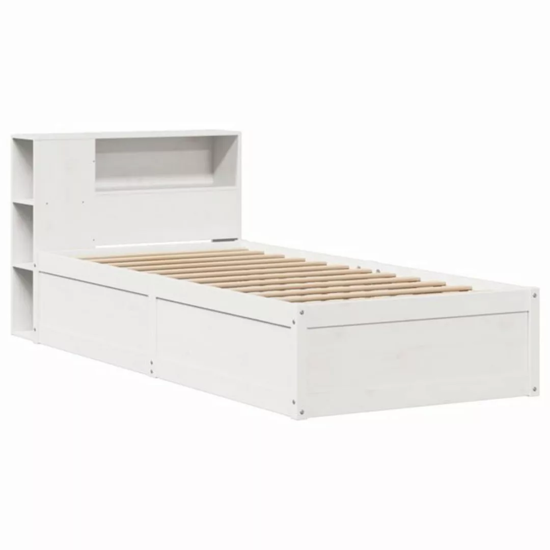 vidaXL Bett Massivholzbett ohne Matratze Weiß 75x190 cm Kiefernholz günstig online kaufen