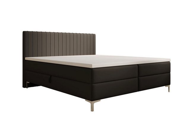 Luxusbetten24 Boxspringbett Leona Kunstleder, mit Stauraum günstig online kaufen