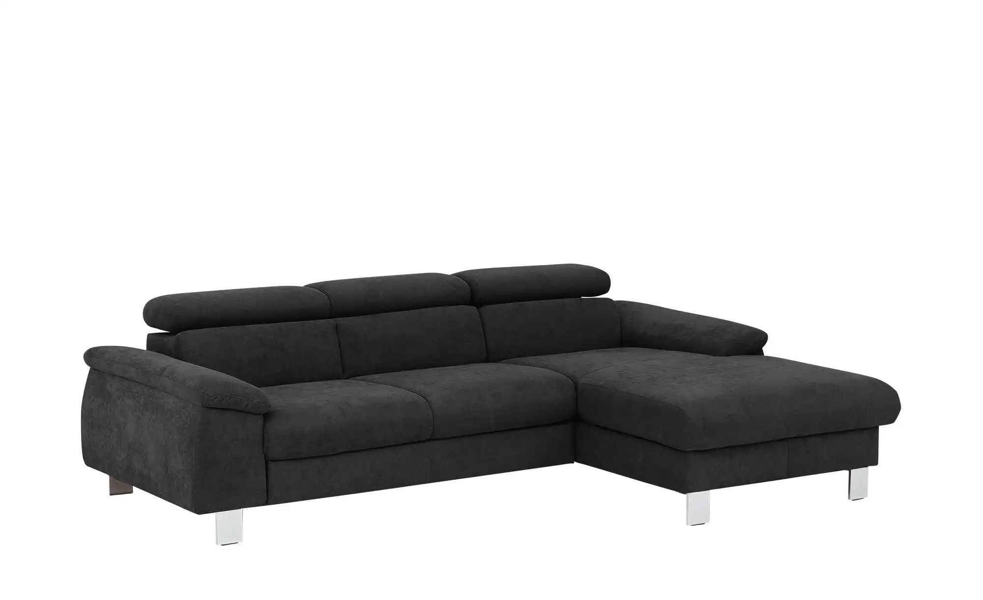 uno Ecksofa aus Velours Micky ¦ schwarz ¦ Maße (cm): B: 244 H: 72 T: 166 Po günstig online kaufen