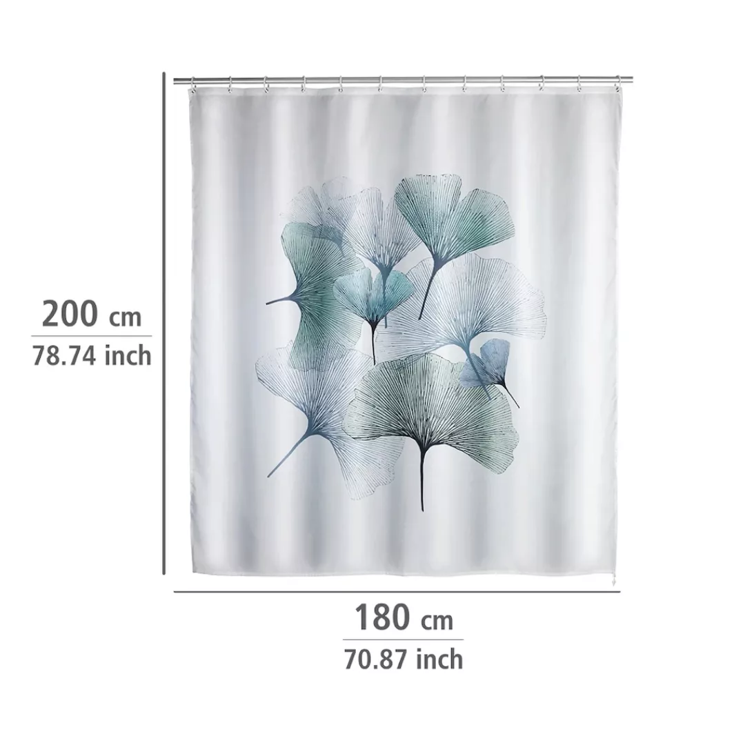 Wenko Anti-Schimmel Duschvorhang Ginkgo Polyester 180 cm x 200 cm günstig online kaufen