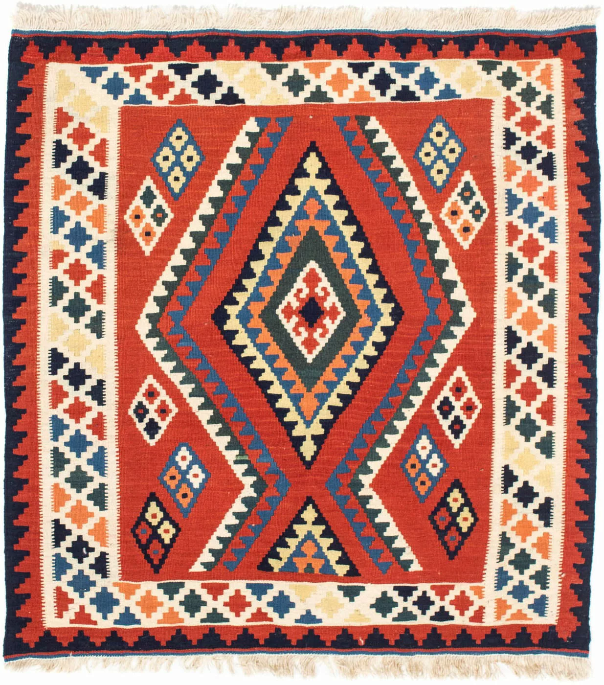 morgenland Wollteppich »Kelim - Oriental quadratisch - 102 x 98 cm - dunkel günstig online kaufen