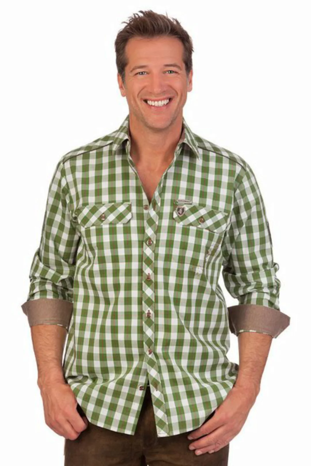 Spieth & Wensky Trachtenhemd Trachtenhemd - TAIFUN - aqua, cyclam, oliv günstig online kaufen