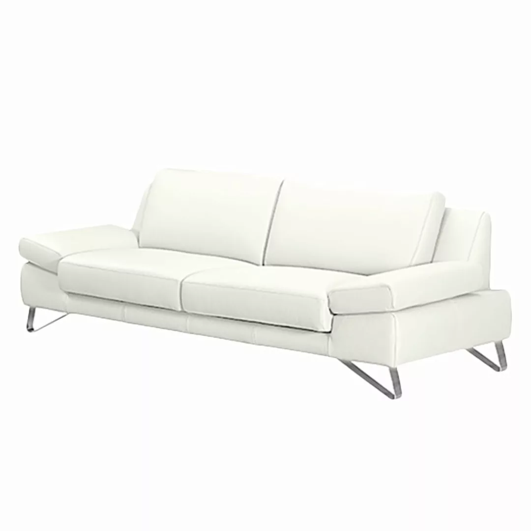 home24 loftscape Sofa Silvano 2,5-Sitzer Weiß Kunstleder 210x81x90 cm (BxHx günstig online kaufen