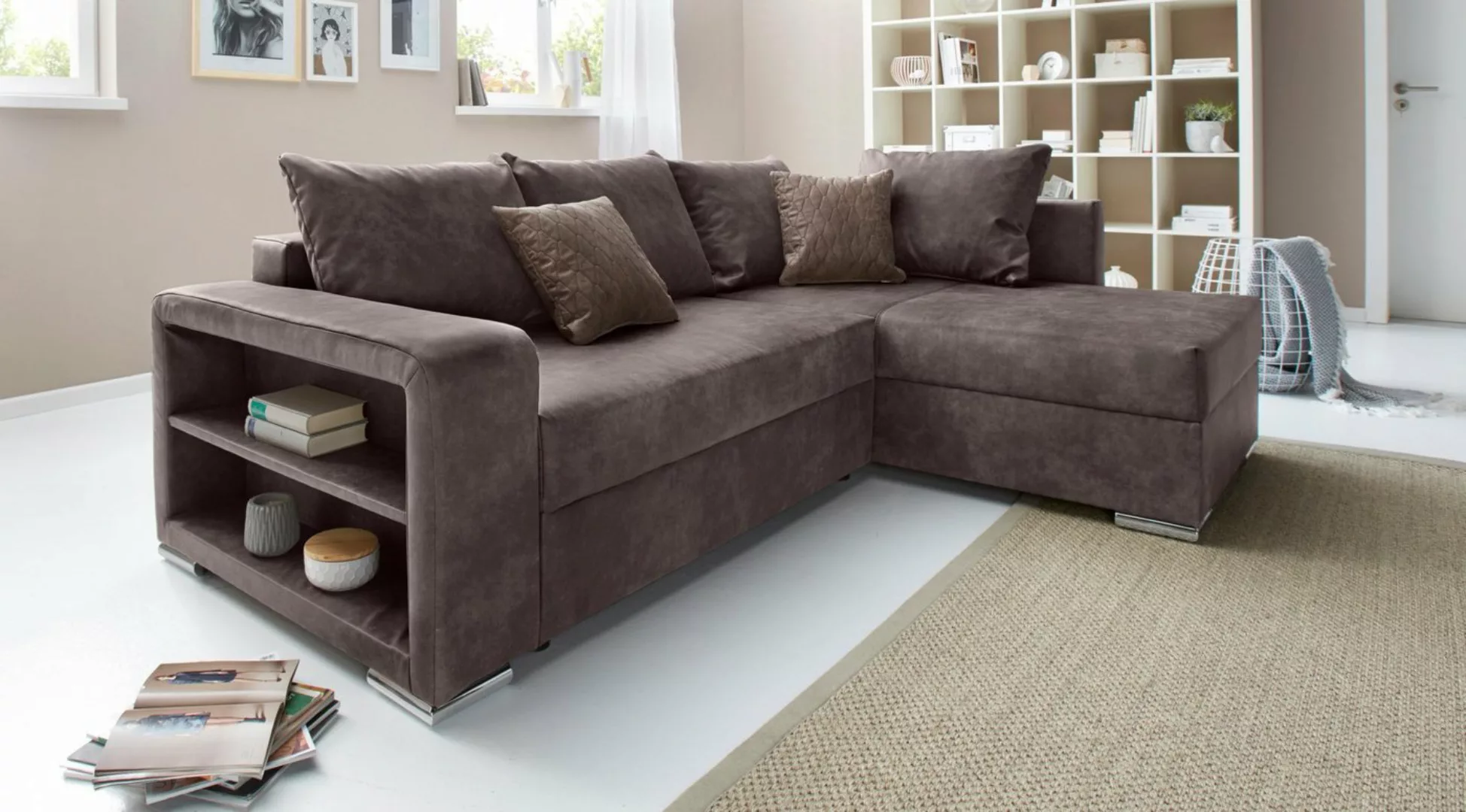 COLLECTION AB Ecksofa »John L-Form«, inklusive Bettfunktion und Bettkasten günstig online kaufen