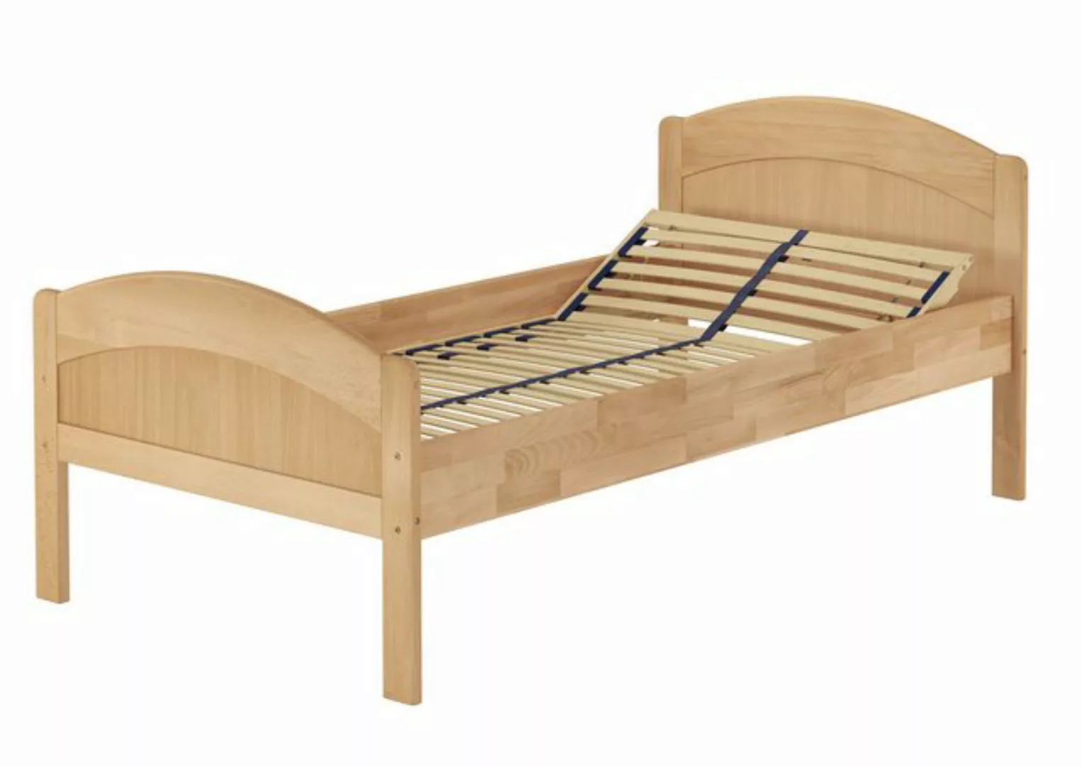 ERST-HOLZ Bett Hohes Holzbett Einzelbett 100x220 Buche mit wählbarem Zubehö günstig online kaufen