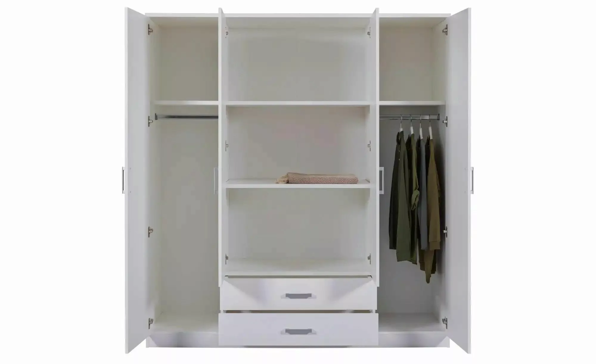 Kleiderschrank  Skogen ¦ weiß ¦ Maße (cm): B: 180 H: 198,5 T: 180 Schränke günstig online kaufen