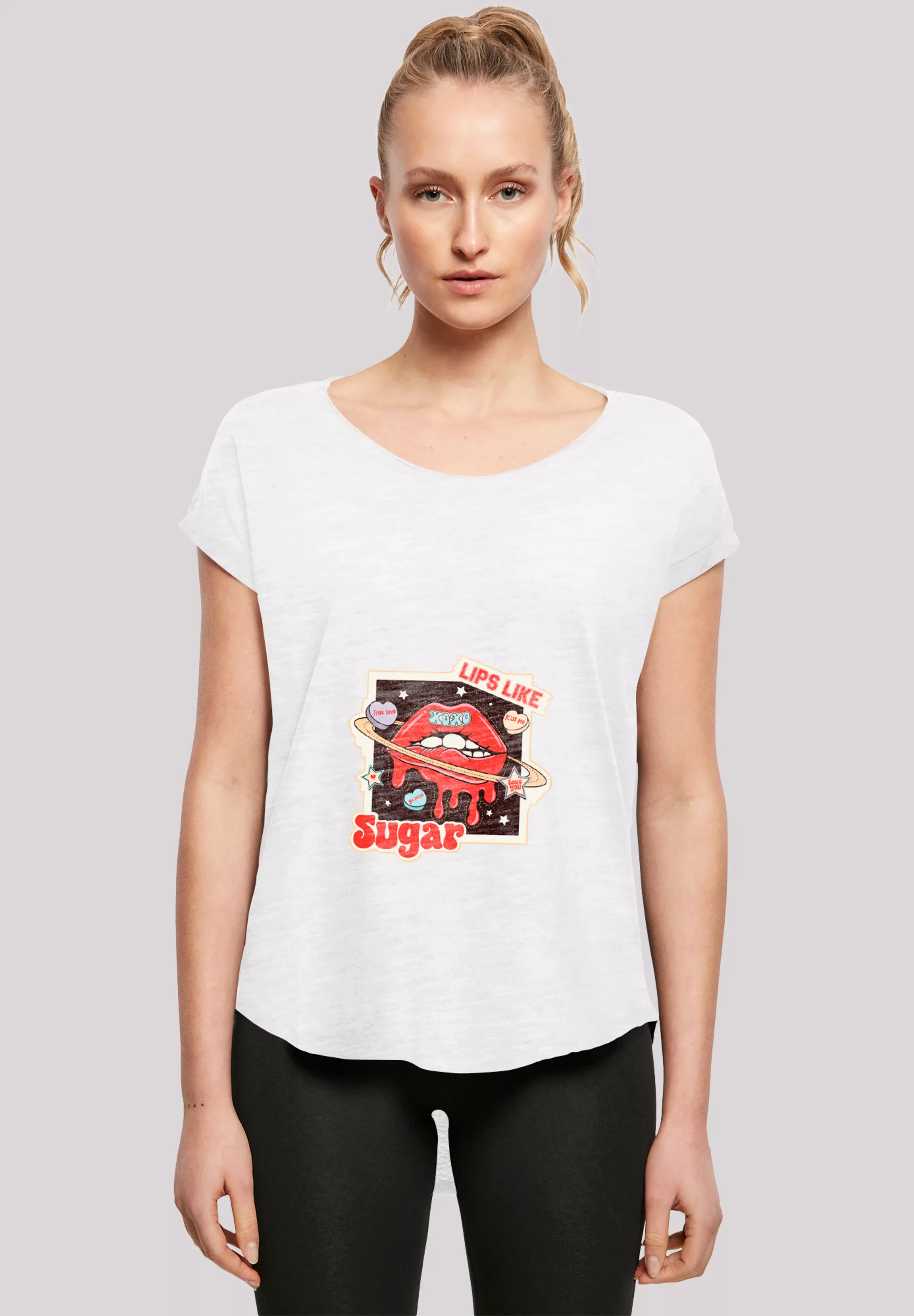 F4NT4STIC T-Shirt "Lips like sugar retro fashion Valentinstag", Premium Qua günstig online kaufen