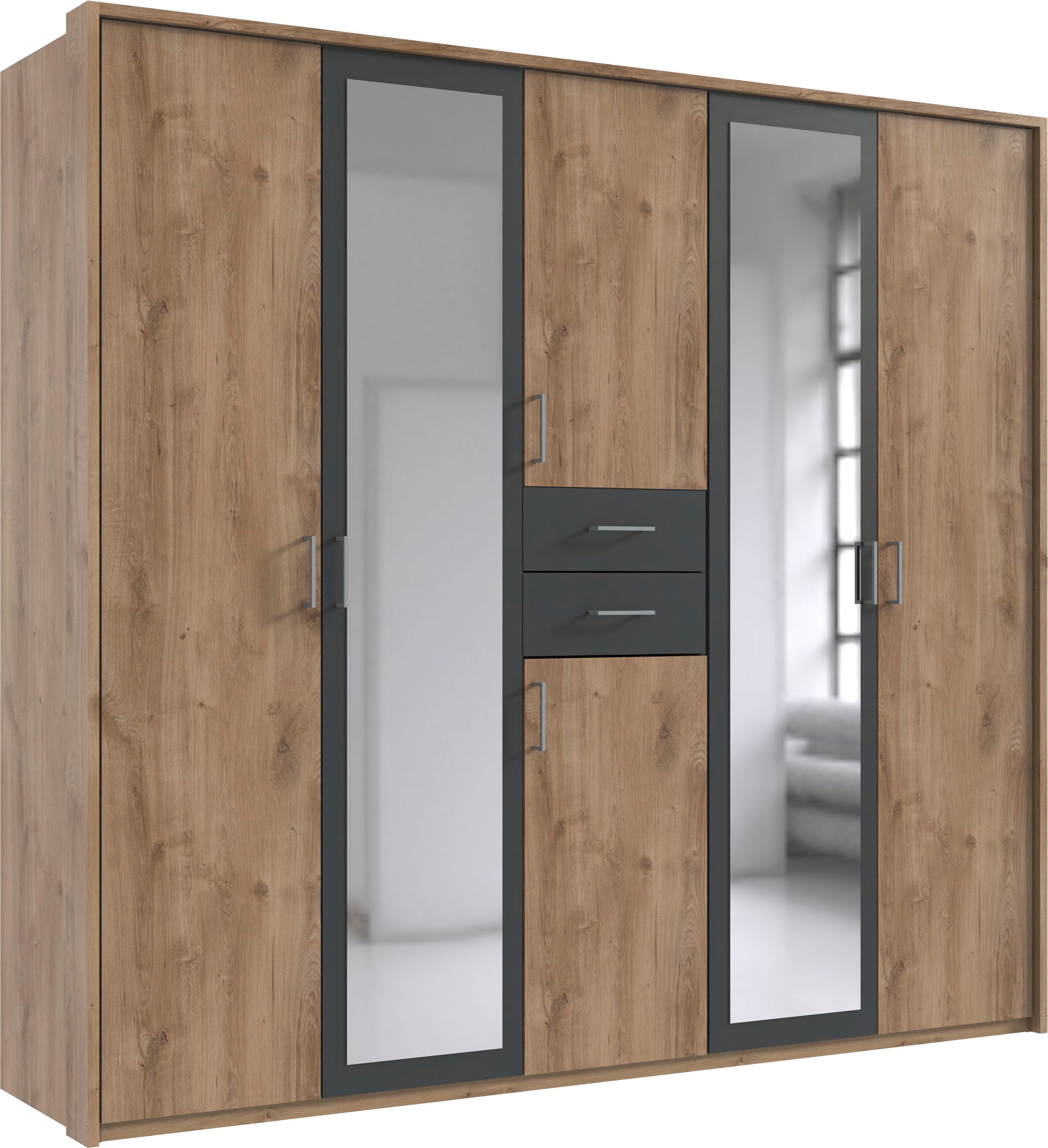 Wimex Kleiderschrank "Diver Drehtürenschrank mit Spiegel, 180, 225 o. 270cm günstig online kaufen