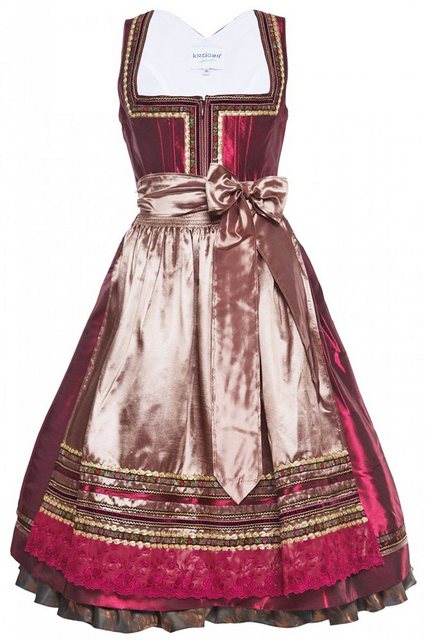 Krüger Madl Dirndl Ciara, Bordeaux 60cm günstig online kaufen