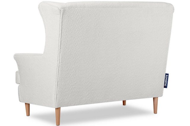 KONSIMO 2-Sitzer STRALIS Sofa 2 Personen, hohe Füße, Bouclé-Stoff, mit zwei günstig online kaufen