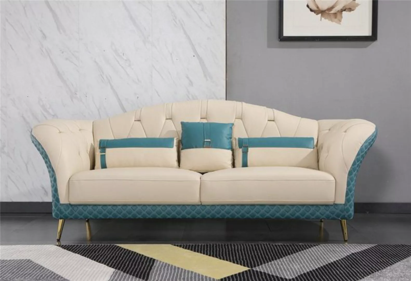 JVmoebel Sofa Moderne Sofagarnitur 3+2+1 Sitzer Set Design Sofa Polster Cou günstig online kaufen