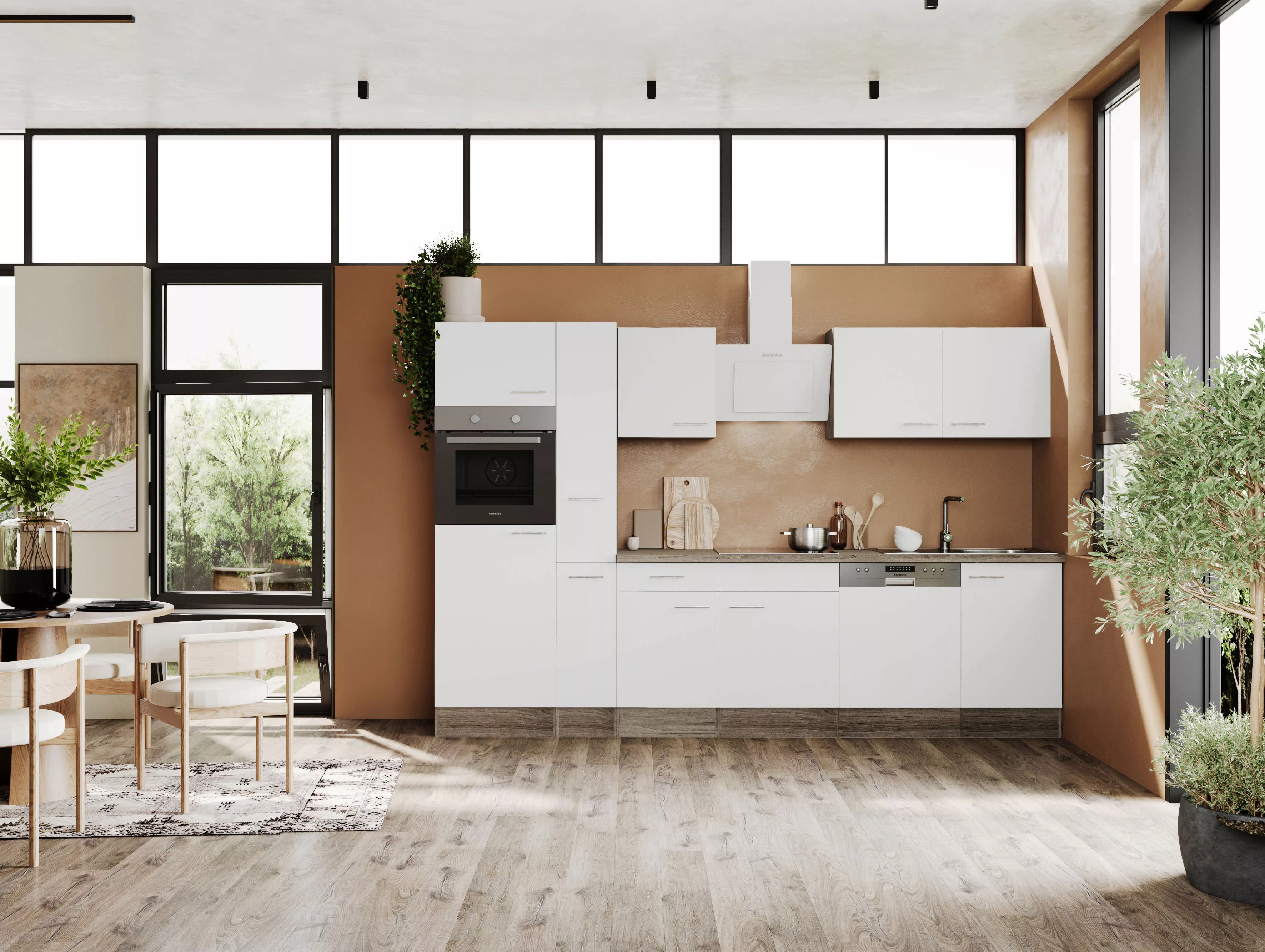 RESPEKTA Küche »Oliver«, Breite 310 cm, wechselseitig aufbaubar günstig online kaufen