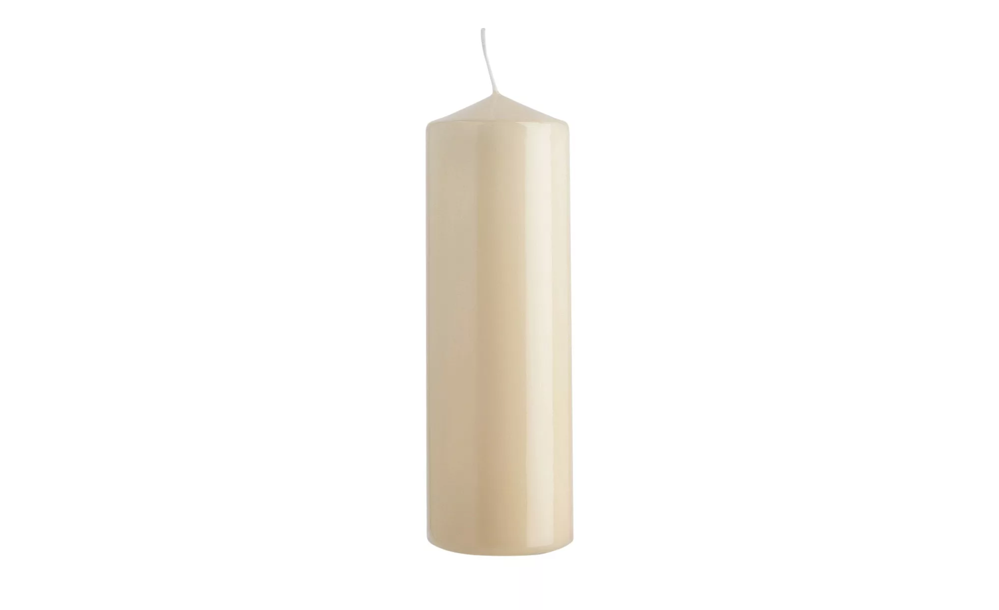 Stumpenkerze - creme - Wachs - 18 cm - Dekoration > Kerzen & Lichter - Möbe günstig online kaufen
