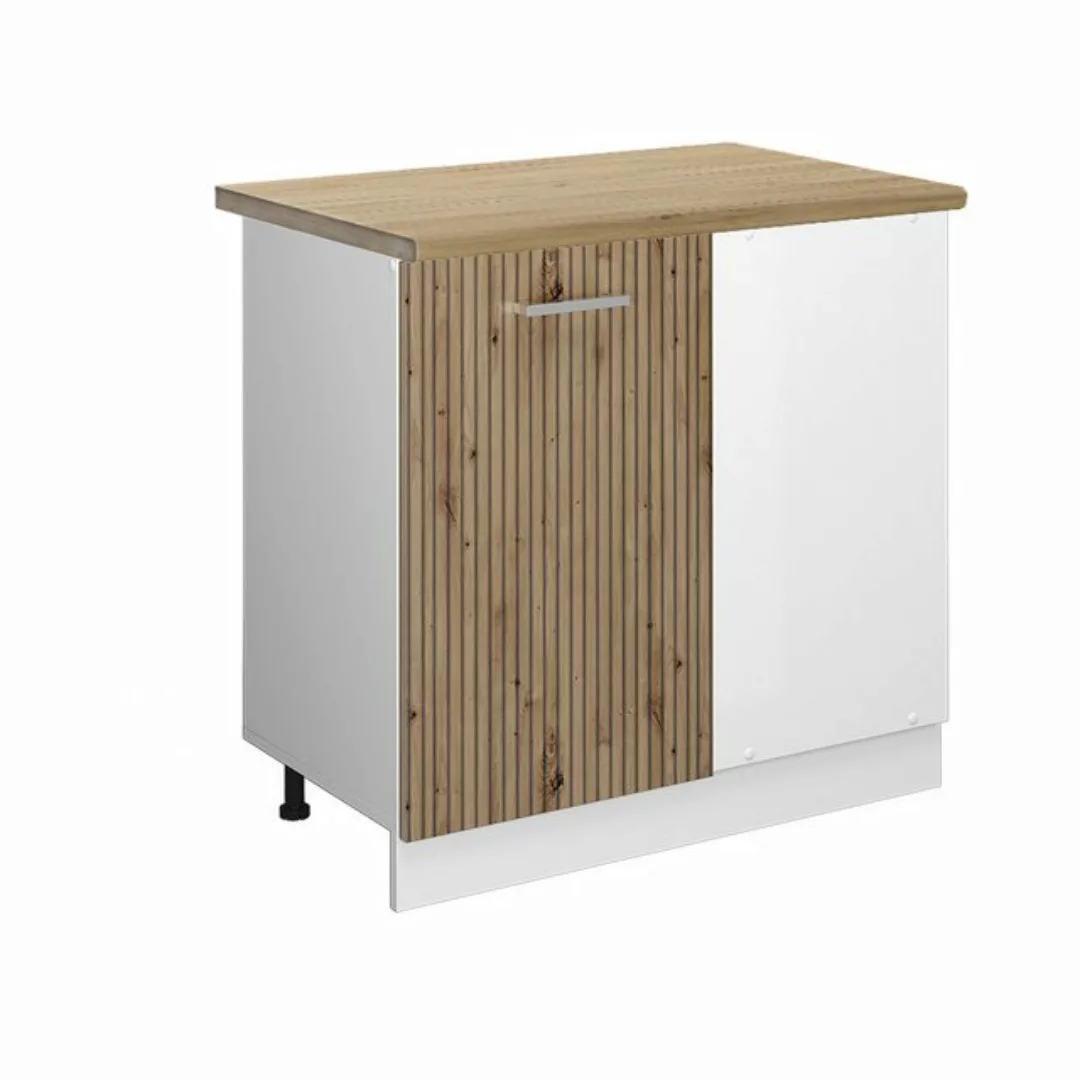 Vicco Eckunterschrank R-Line, Artisan-Eiche/Weiß, 86 cm, AP Eiche günstig online kaufen