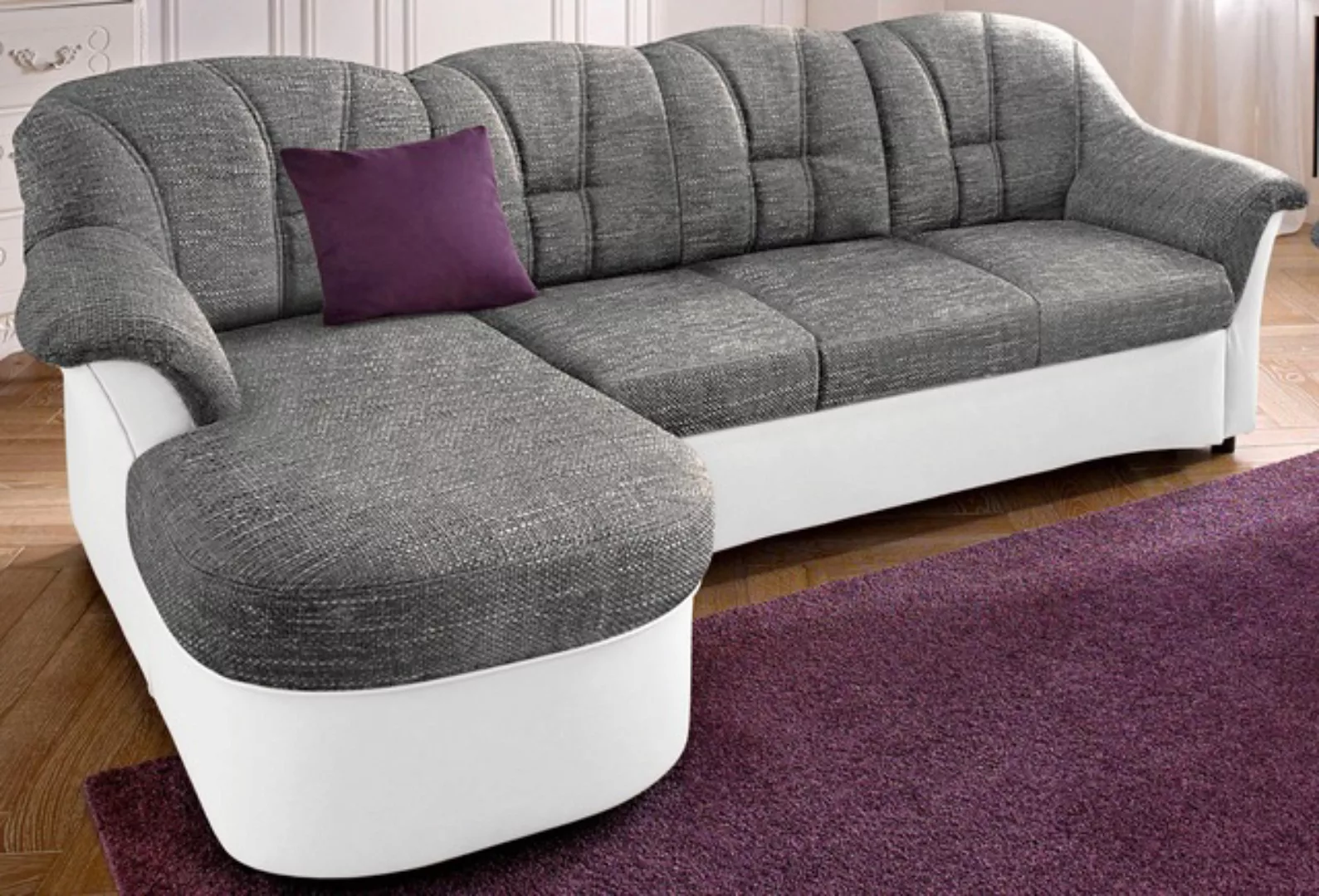 DOMO collection Ecksofa Flores Schlafsofa, B/T/H: 233/142/86 cm, L-Form, wa günstig online kaufen