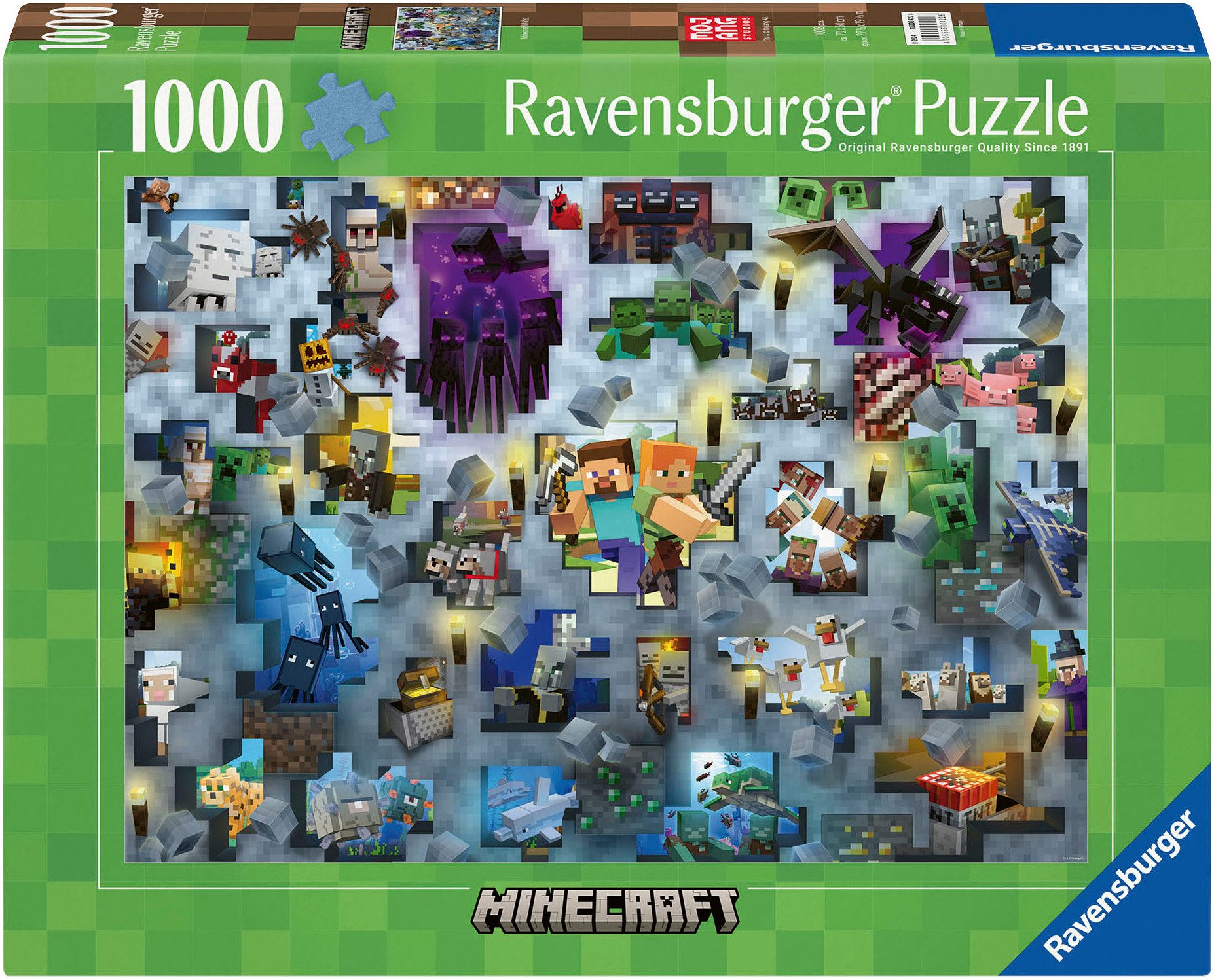 Ravensburger Puzzle Minecraft Mobs, 1000 Puzzleteile, günstig online kaufen