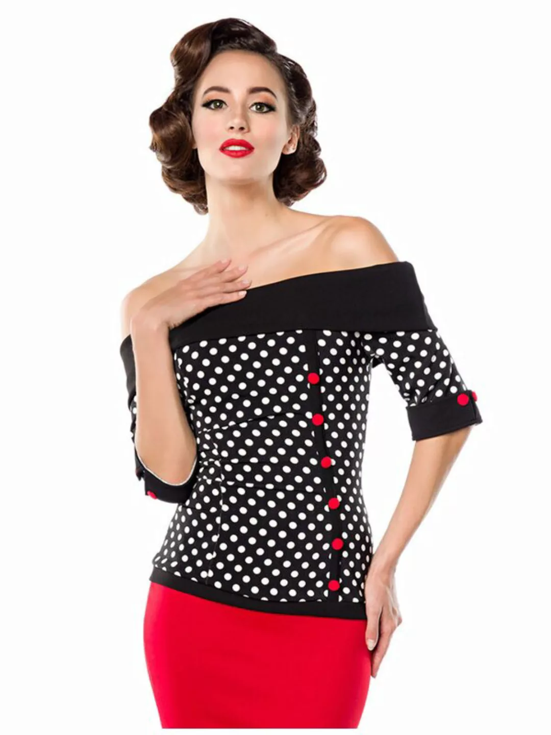 Belsira Dot Polka Jersey Top günstig online kaufen