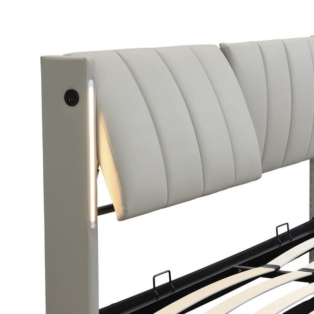 HAUSS SPLOE Polsterbett 180x200cm mit USB-Anschluss, LED, verstellbares Kop günstig online kaufen