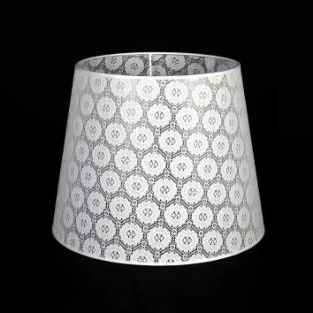 Lampenschirm Stehlampe Weiß Spitze Textil E27 günstig online kaufen