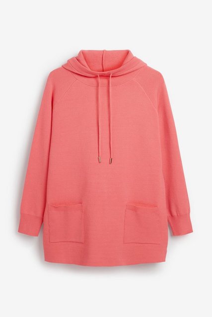 Next Kapuzenpullover Langer Strick-Hoodie mit Taschen (1-tlg) günstig online kaufen