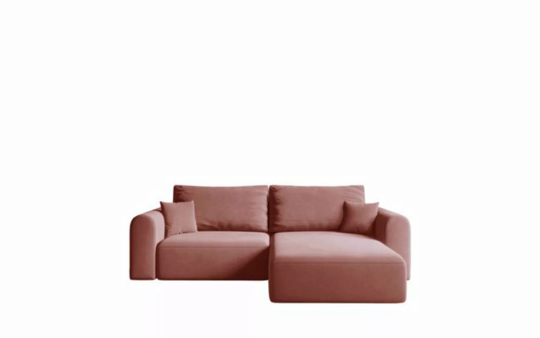 Kaiser Möbel Ecksofa Modernes Karo-Ecksofa mit Schlaffunktion stoff Castel günstig online kaufen