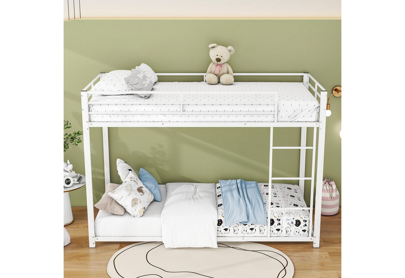 KoDise Etagenbett Kinderbett Metallbett mit 26 cm hohe zaun,  23 Eisenlatte günstig online kaufen