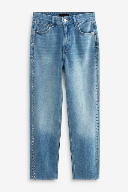 Next 5-Pocket-Jeans Verzierte Column Jeans (1-tlg) günstig online kaufen