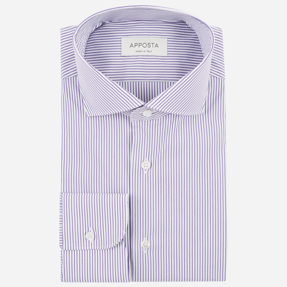 Hemd  streifen  violett 100% reine baumwolle popeline doppelt gezwirnt, kra günstig online kaufen