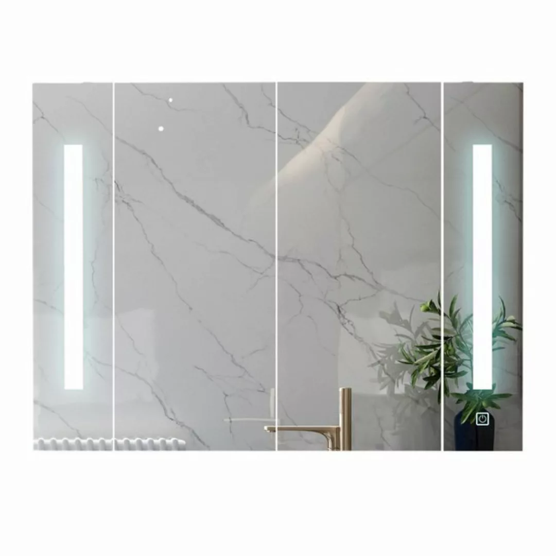 CLIPOP Badezimmerspiegelschrank Wandschrank (1er Set) 80x60x15cm Hängeschra günstig online kaufen