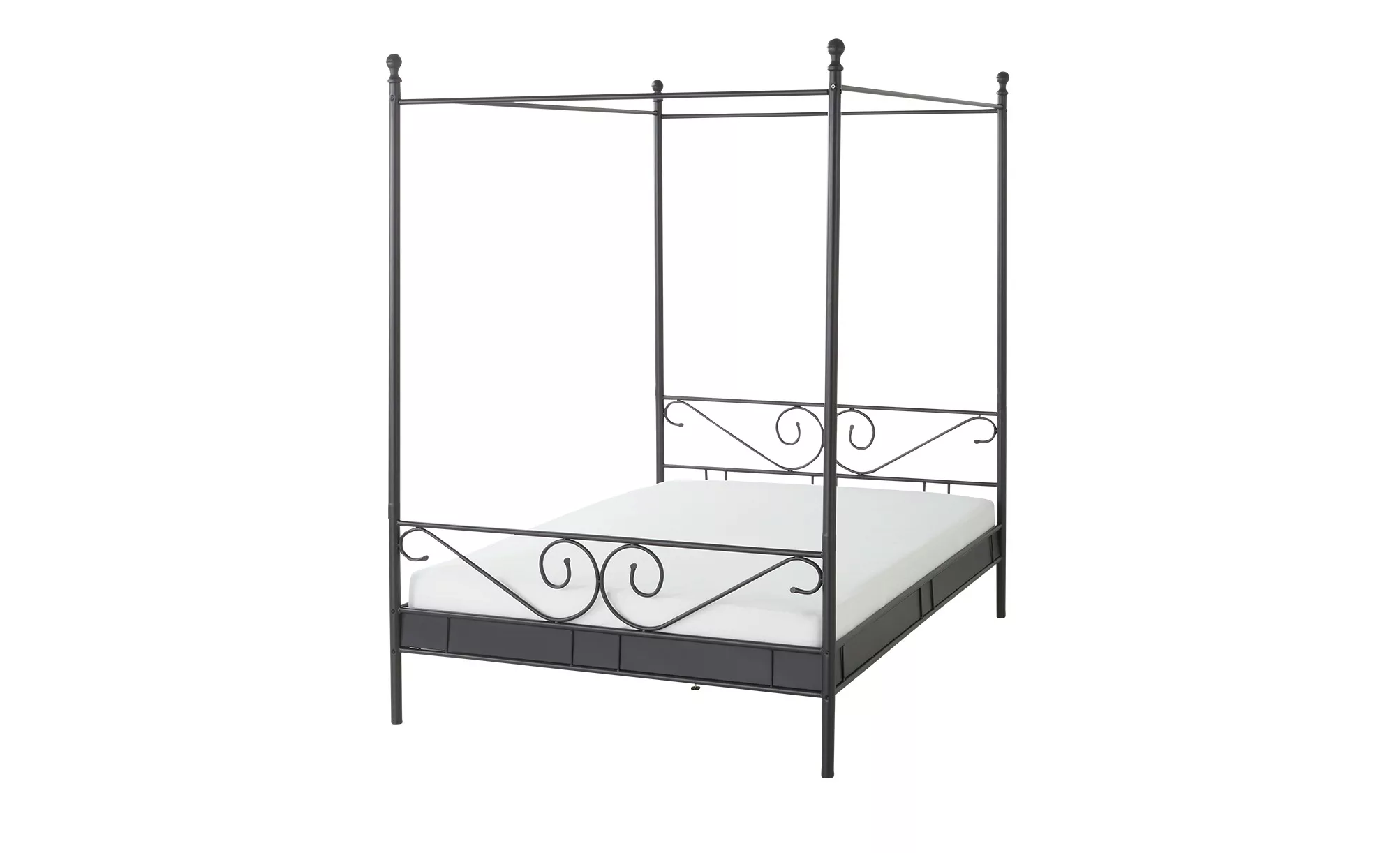 Metall-Himmelbett  Manege - schwarz - 147 cm - 209 cm - 209 cm - Sconto günstig online kaufen