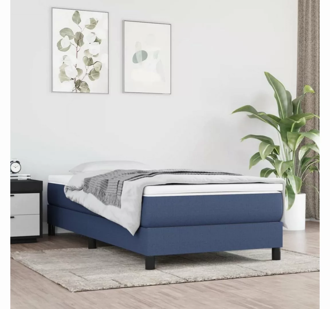 furnicato Bett Boxspringbett Blau 90x200 cm Stoff günstig online kaufen