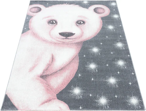 Ayyildiz Teppiche Kinderteppich »Bambi 810«, rechteckig, 11 mm Höhe, Eisbär günstig online kaufen