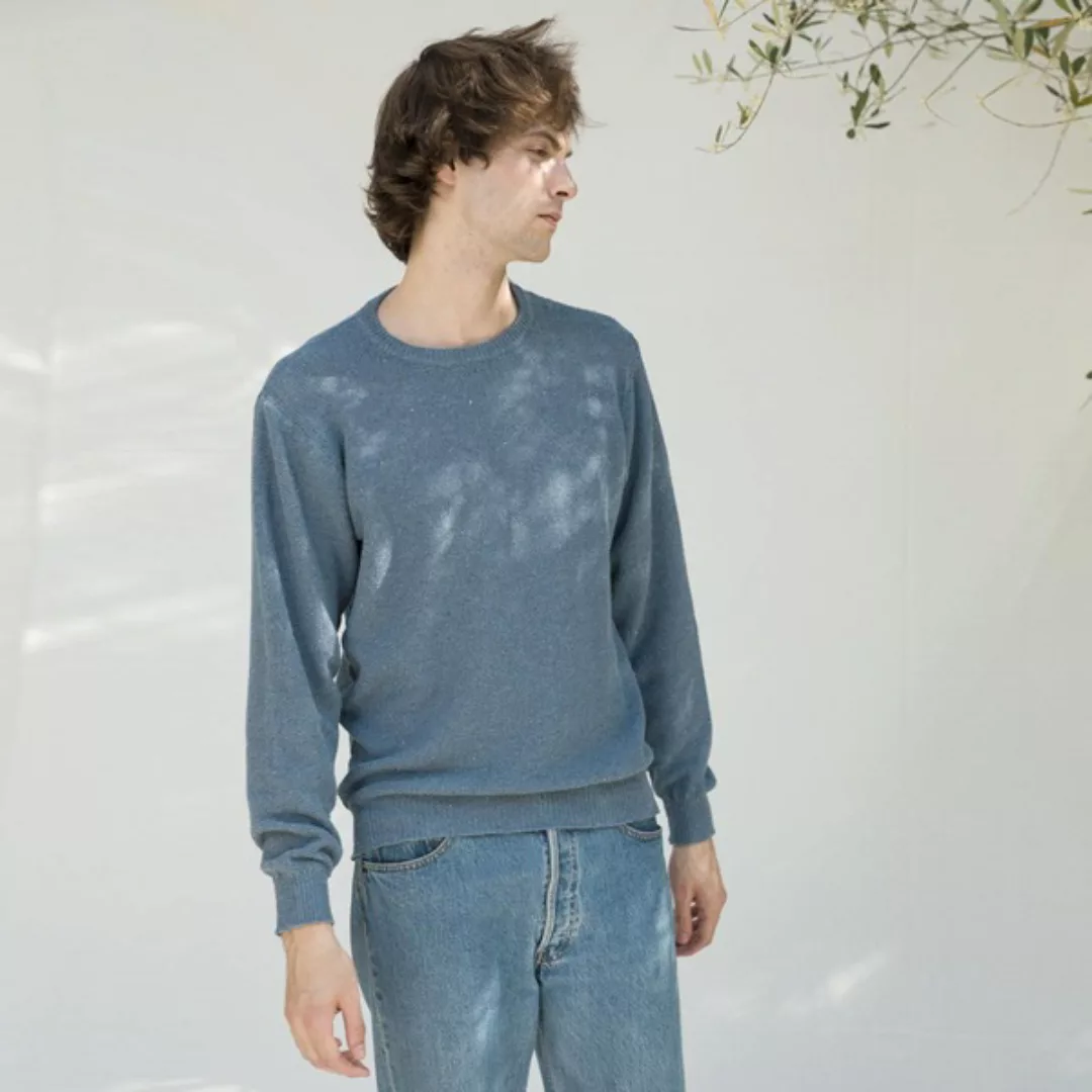 Recycelter Pullover Aus Denim-baumwolle Gino günstig online kaufen