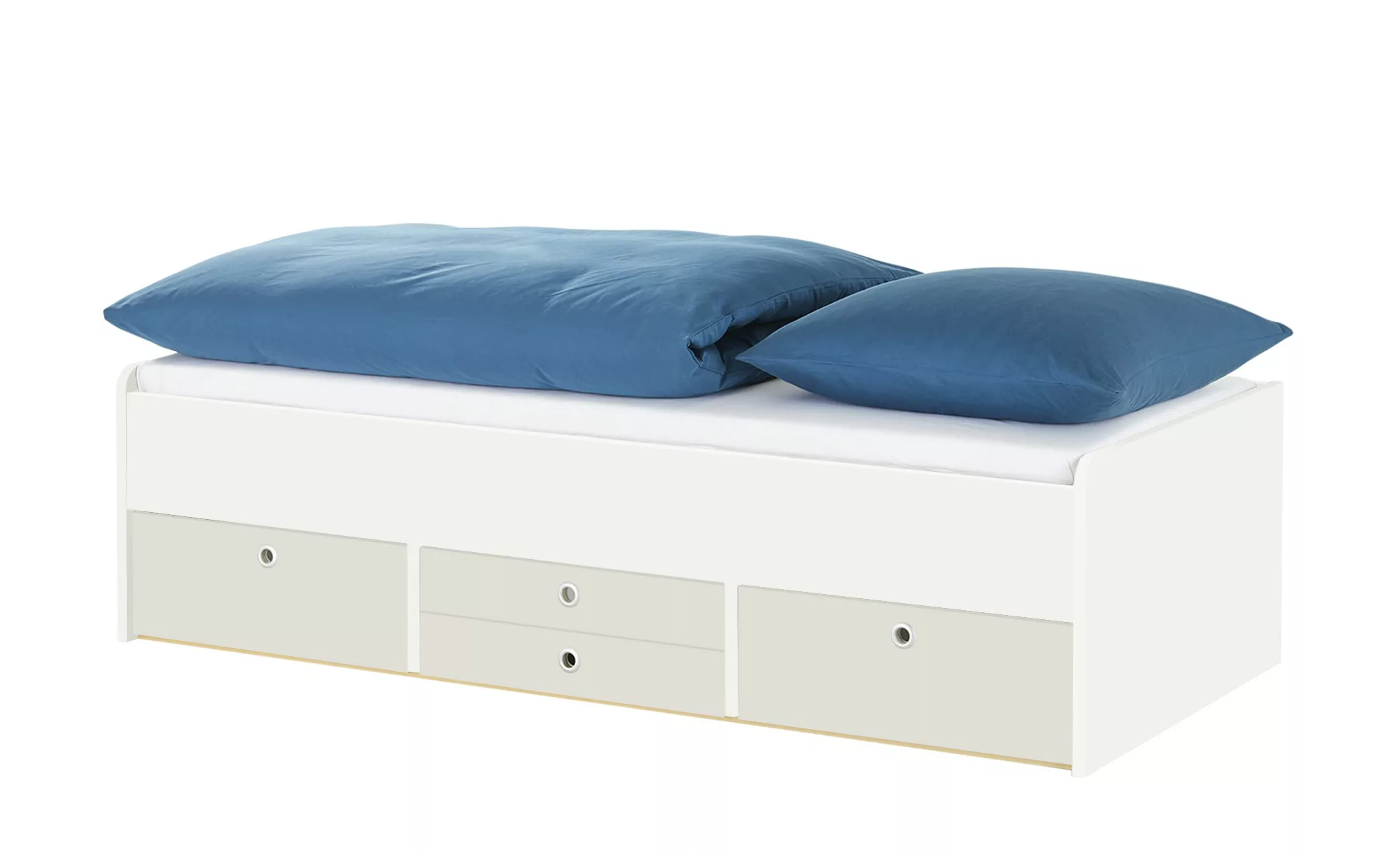 Schubkastenbett  Grow Up - weiß - 127 cm - 54,5 cm - Betten > Bettgestelle günstig online kaufen