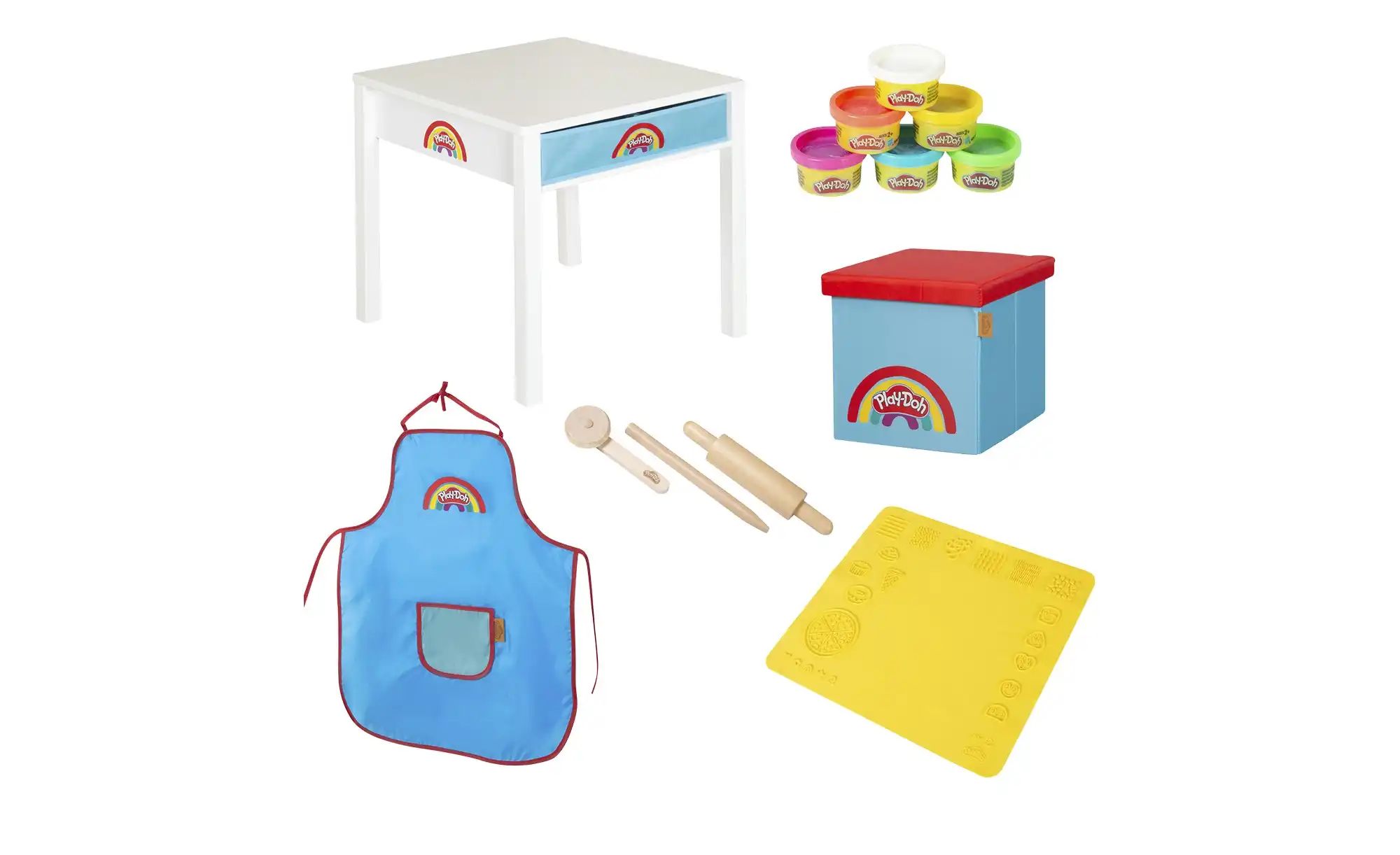 Roba Kreativer Basteltisch  PlayDoh ¦ mehrfarbig ¦ Silikon,Massivholz,Holz, günstig online kaufen
