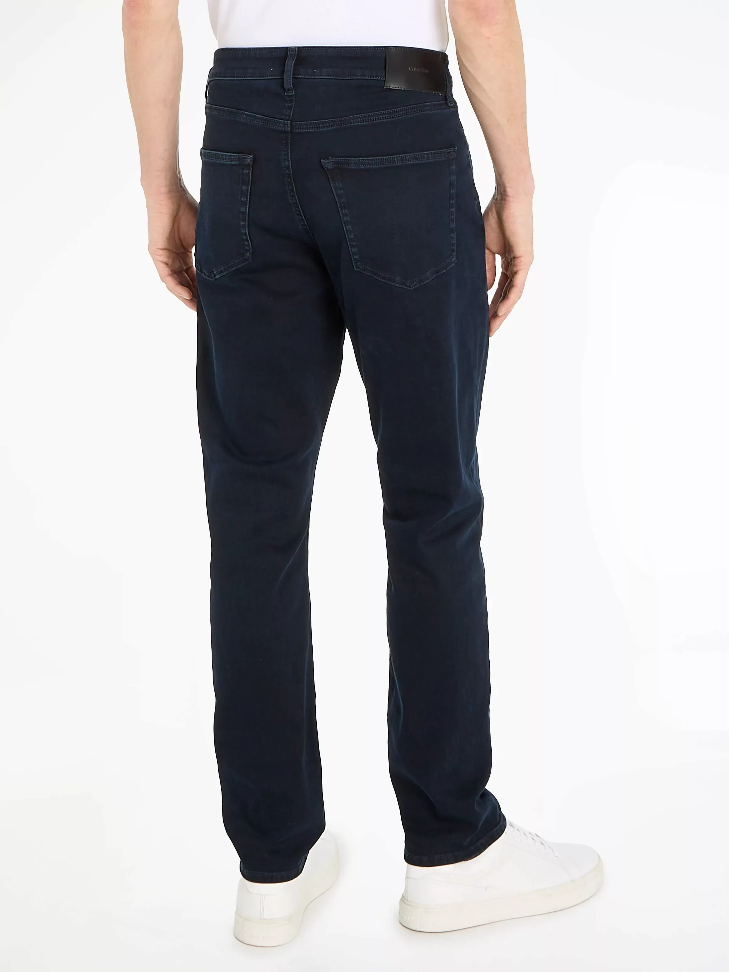 Calvin Klein Gerade Jeans TAPERED BLUE BLACK mit Markenlabel günstig online kaufen