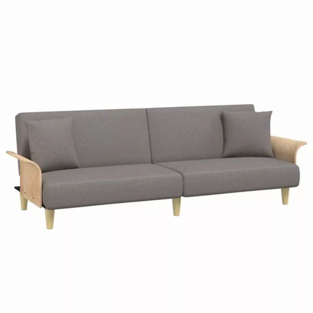 vidaXL Sofa Schlafsofa mit Armlehnen Taupe Stoff Schlafcouch Couch Sofa günstig online kaufen