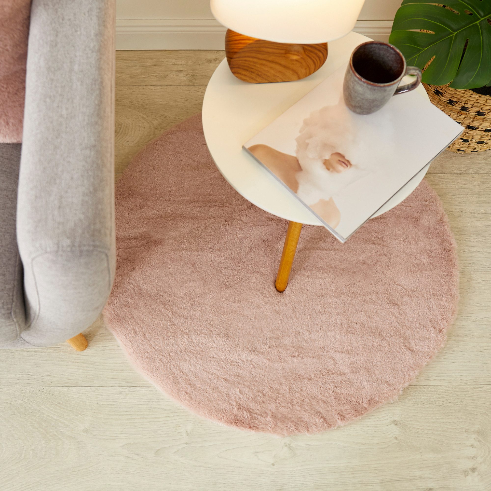 my home Hochflor-Teppich Lugano, rund, Höhe: günstig online kaufen