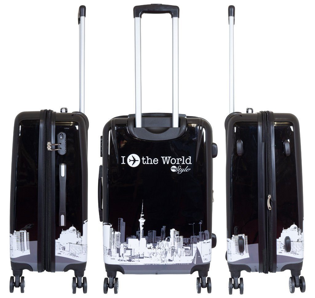 Trendyshop365 Hartschalen-Trolley Fly the World, Koffer günstig online kaufen