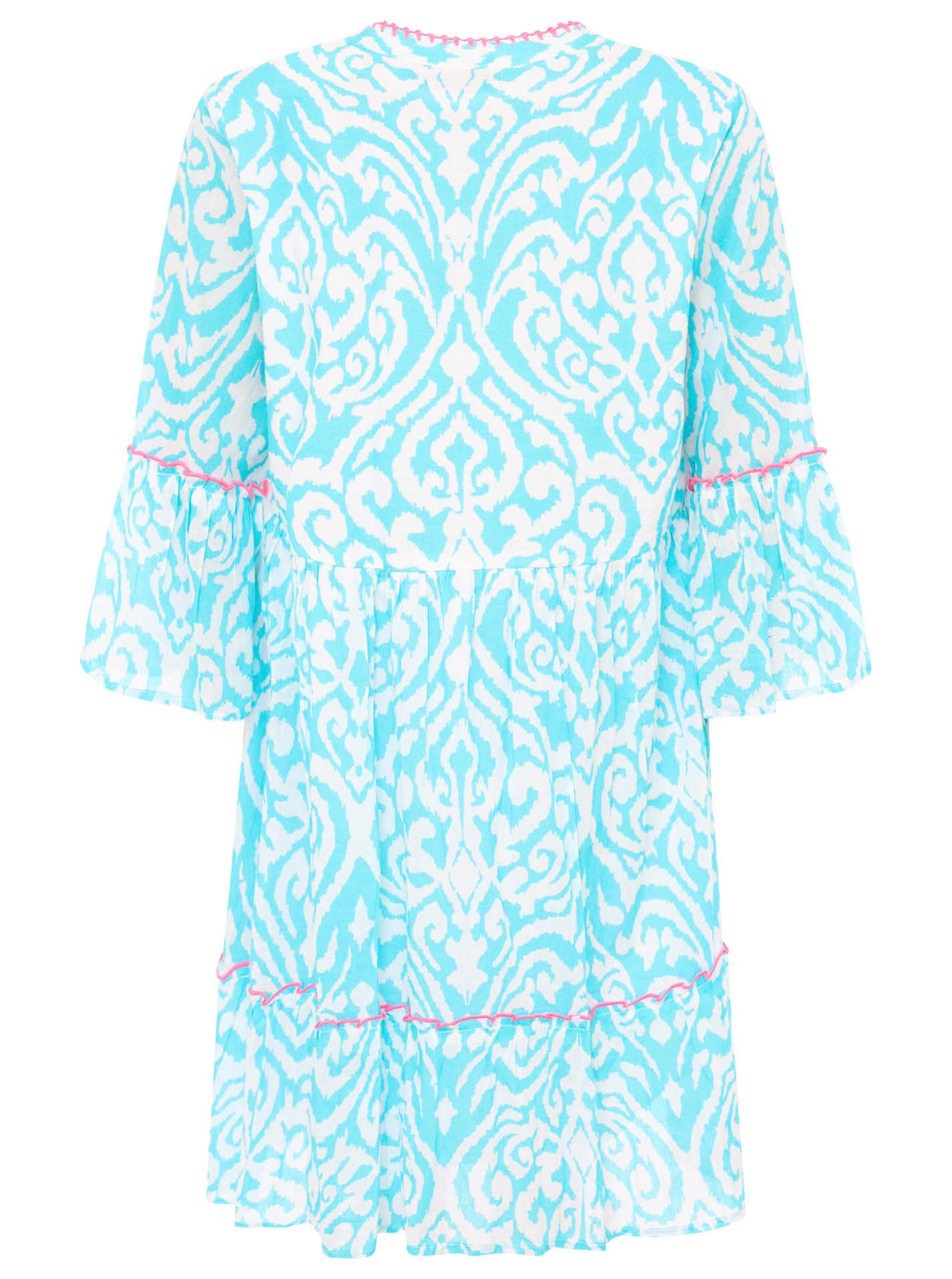 Zwillingsherz Sommerkleid "Kleid "Ornamente"", mit Tasseln, Trompeten Ärmel günstig online kaufen