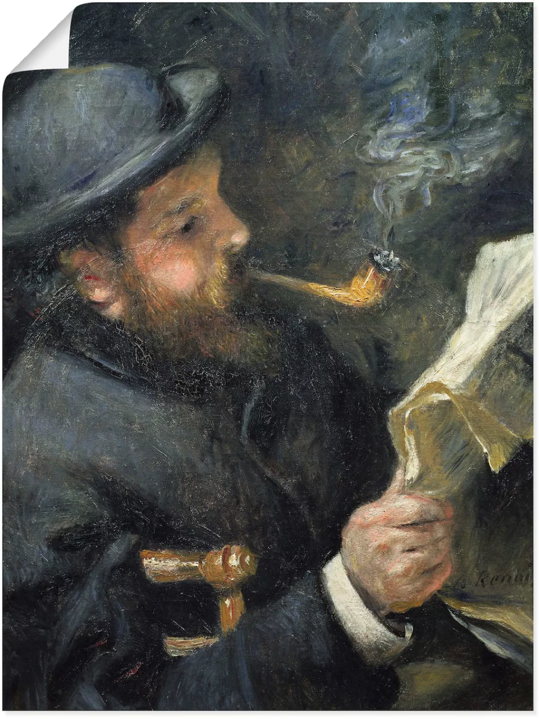 Artland Wandbild »Bildnis Claude Monet mit Pfeife«, Mann, (1 St.) günstig online kaufen