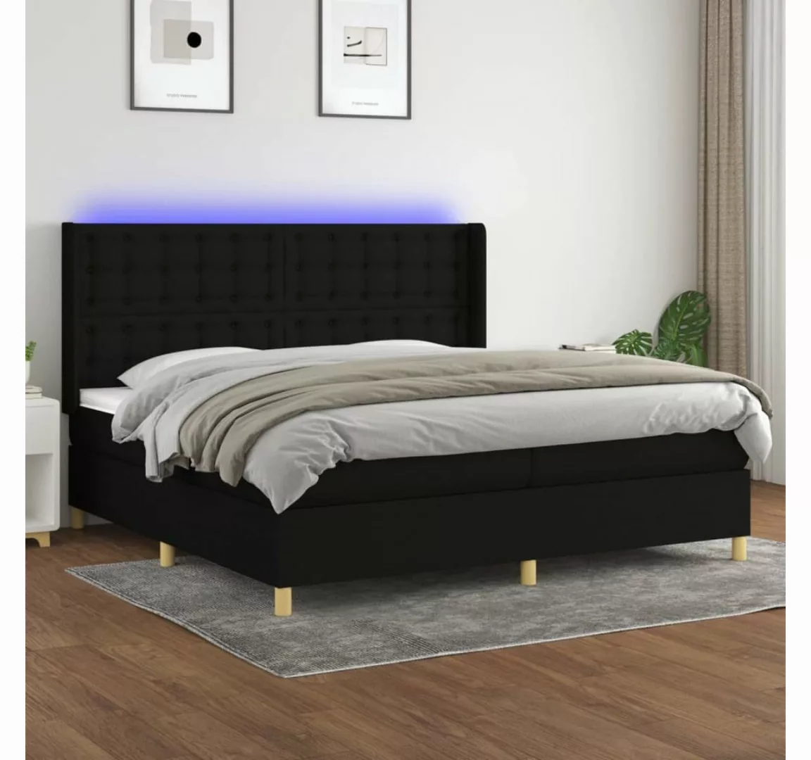 vidaXL Boxspringbett Bett Boxspringbett mit Matratze und LED Stoff (200 x 2 günstig online kaufen