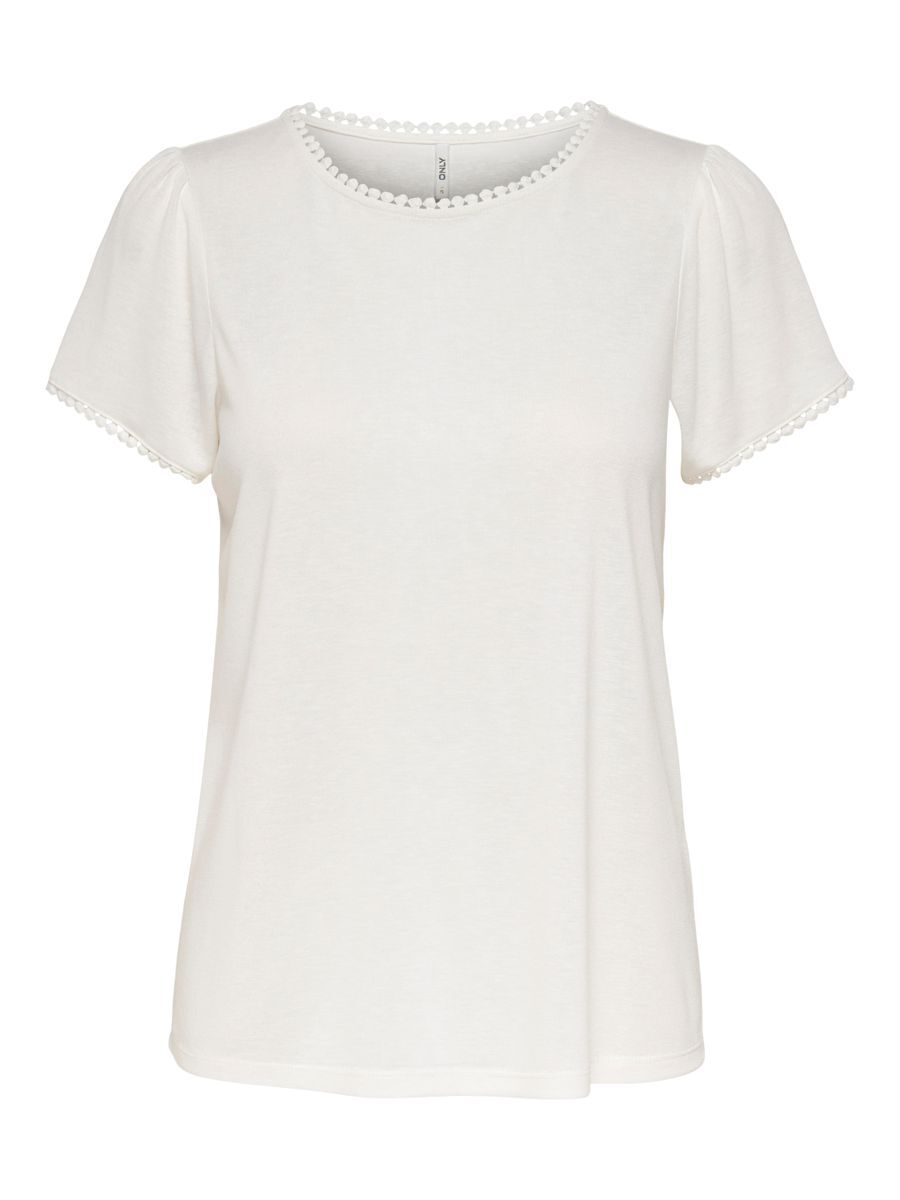 ONLY Detailreiches T-shirt Damen White günstig online kaufen