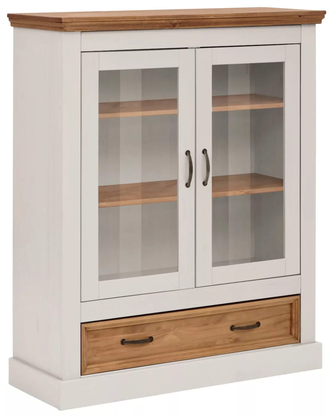 Home affaire Vitrine "Selma Highboard", aus massivem Kiefernholz, mit Griff günstig online kaufen
