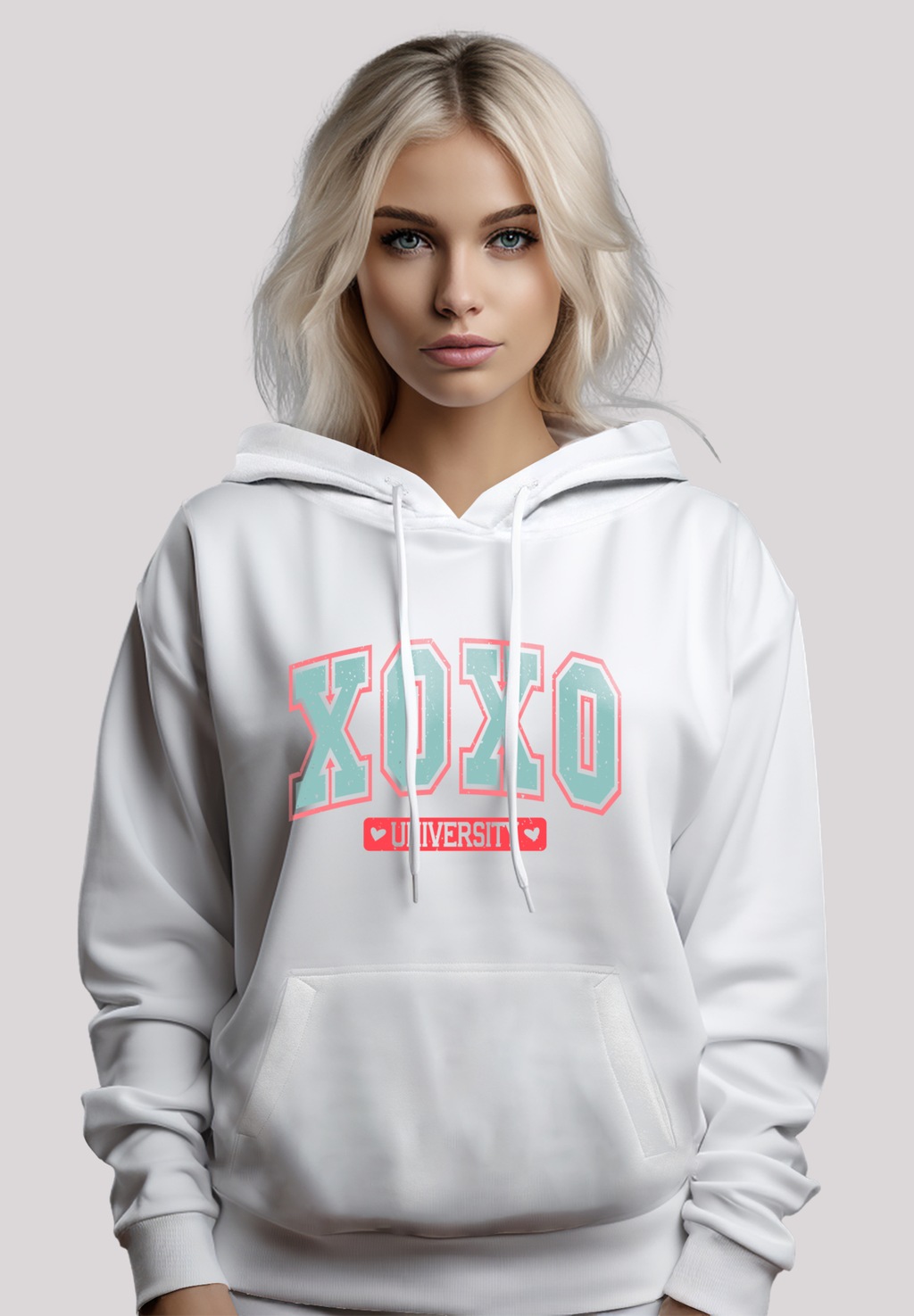 F4NT4STIC Kapuzenpullover "XOXO University Valentinstag", Premium Qualität günstig online kaufen